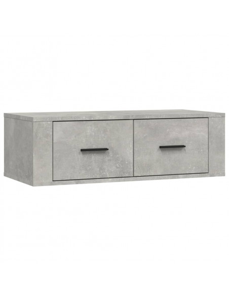 Mobile TV Pensile Grigio Cemento 80x36x25 cm Legno Multistrato