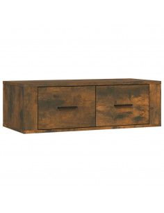 Mobile TV Pensile Rovere Fumo 80x36x25 cm in Legno Multistrato 2