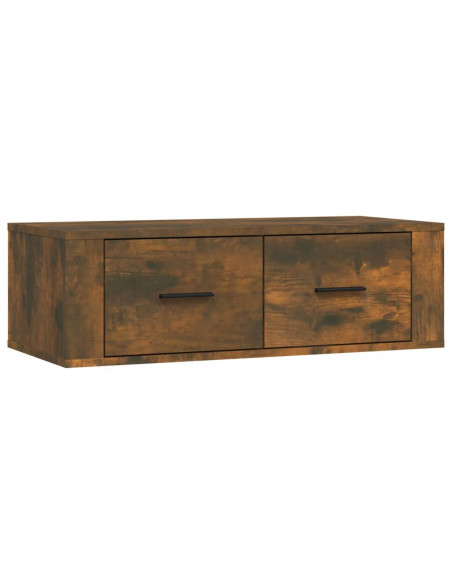 Mobile TV Pensile Rovere Fumo 80x36x25 cm in Legno Multistrato