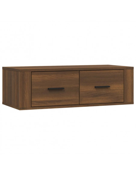Mobile TV Pensile Rovere Marrone 80x36x25 cm Legno Multistrato