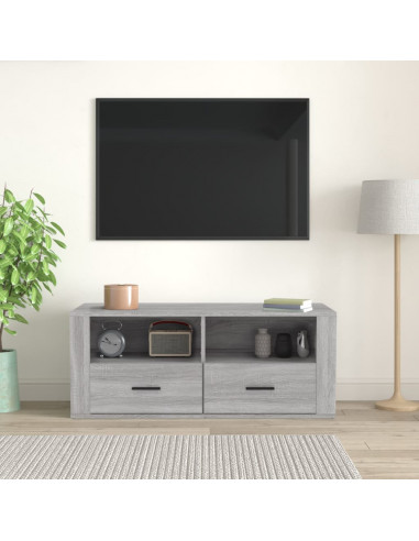 Mobile TV Grigio Sonoma 100x35x40 cm in Legno Multistrato
