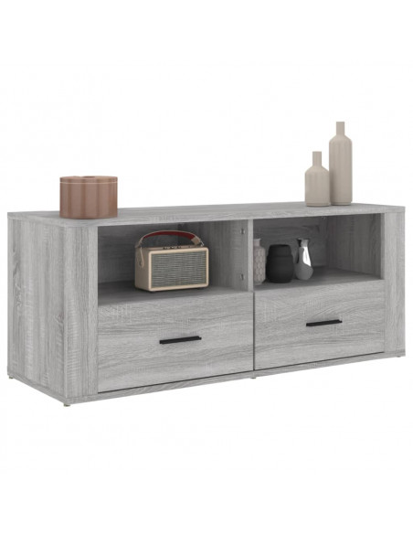 Mobile TV Grigio Sonoma 100x35x40 cm in Legno Multistrato