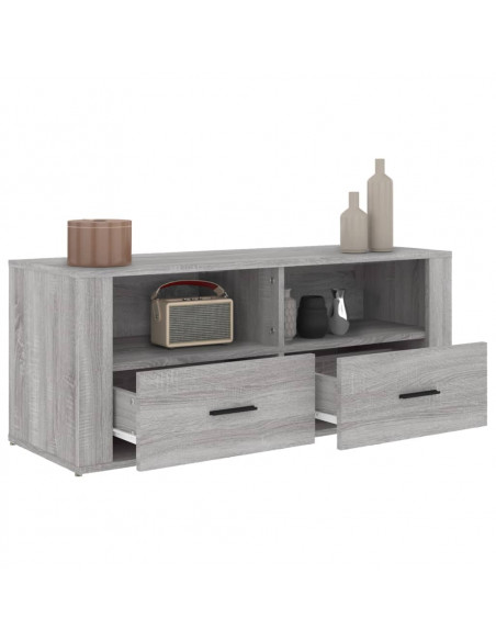 Mobile TV Grigio Sonoma 100x35x40 cm in Legno Multistrato