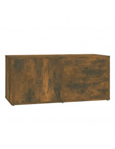 Mobile Porta TV Rovere Fumo 80x34x36 cm in Legno Multistrato 2