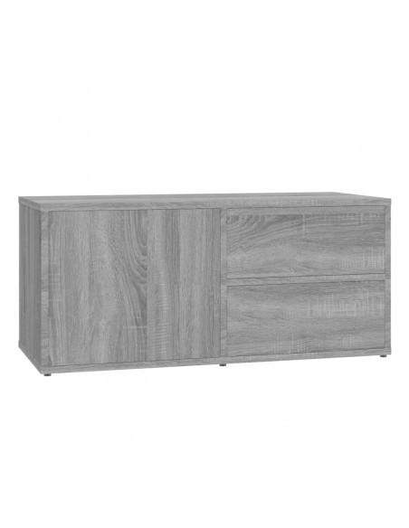 Mobile Porta TV Grigio Sonoma 80x34x36 cm in Legno Multistrato