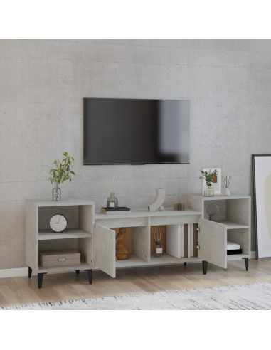 Mobile per TV Grigio Cemento 160x35x55 cm Legno Multistrato