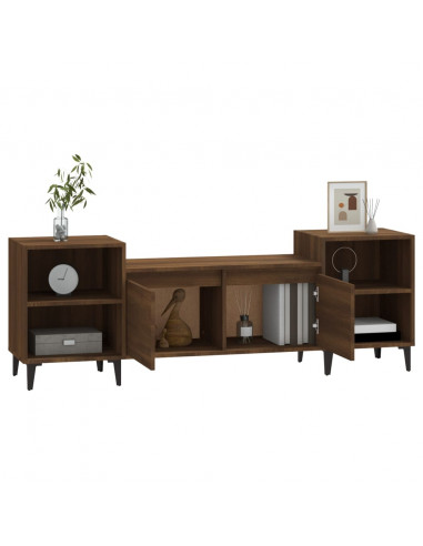 Mobile TV Rovere Marrone 160x35x55 cm in Legno Multistrato