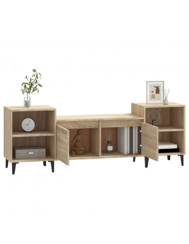 Mobile Porta TV Rovere Sonoma 160x35x55 cm Legno Multistrato