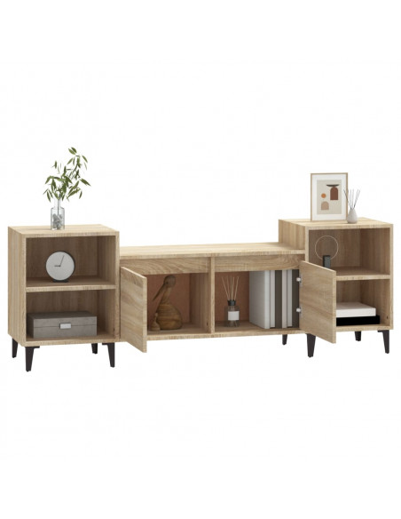 Mobile Porta TV Rovere Sonoma 160x35x55 cm Legno Multistrato
