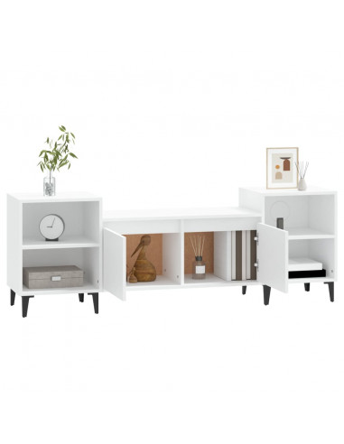 Mobile Porta TV Bianco 160x35x55 cm in Legno Multistrato