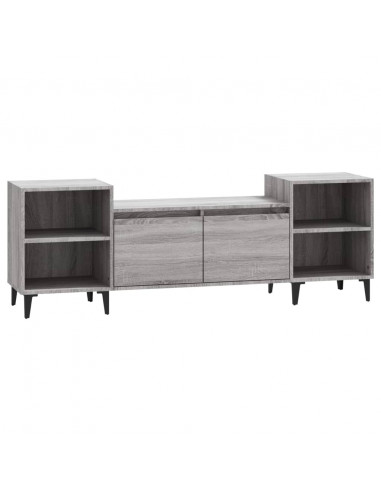 Mobile TV Grigio Sonoma 160x35x55 cm in Legno Multistrato