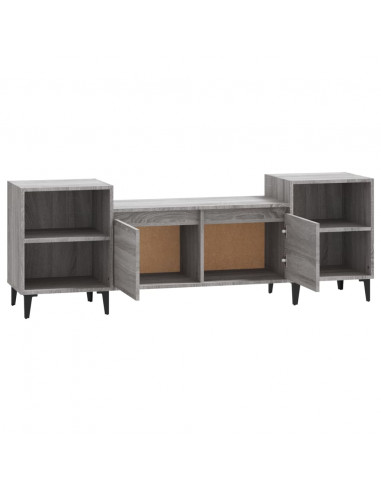 Mobile TV Grigio Sonoma 160x35x55 cm in Legno Multistrato
