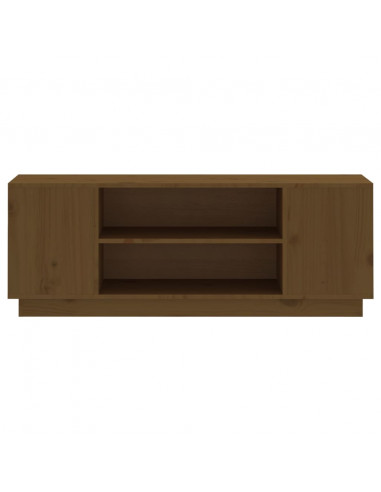 Mobile Porta TV Miele 110x35x40,5 cm in Legno Massello di Pino