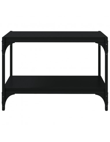 Mobile Porta TV Nero 60x33x41 cm in Legno Multistrato e Acciaio