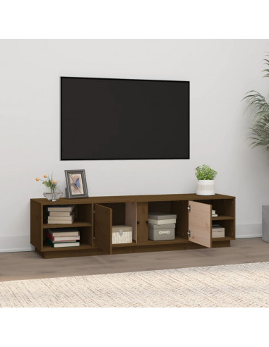 Mobile Porta TV Miele 156x40x40 cm in Legno Massello di Pino