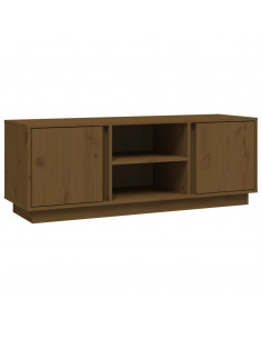 Mobile Porta TV Miele 110x35x40,5 cm in Legno Massello di Pino 2