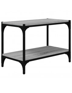 Mobile TV Grigio Sonoma 60x33x41 cm Legno Multistrato e Acciaio 2