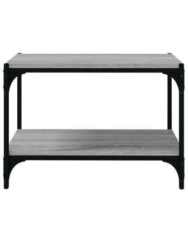 Mobile TV Grigio Sonoma 60x33x41 cm Legno Multistrato e Acciaio