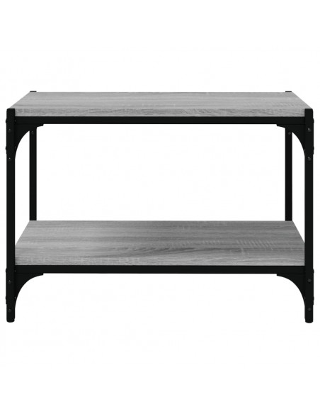 Mobile TV Grigio Sonoma 60x33x41 cm Legno Multistrato e Acciaio