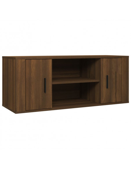 Mobile TV Rovere Marrone 100x35x40 cm in Legno Multistrato