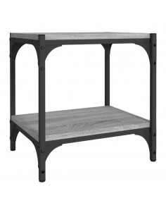 Mobile TV Grigio Sonoma 40x33x41 cm Legno Multistrato e Acciaio 2