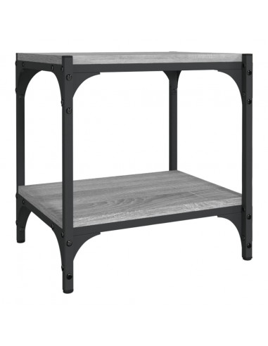 Mobile TV Grigio Sonoma 40x33x41 cm Legno Multistrato e Acciaio