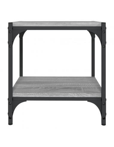 Mobile TV Grigio Sonoma 40x33x41 cm Legno Multistrato e Acciaio