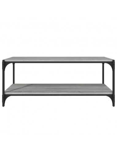 Mobile TV Grigio Sonoma 100x33x41cm Legno Multistrato e Acciaio