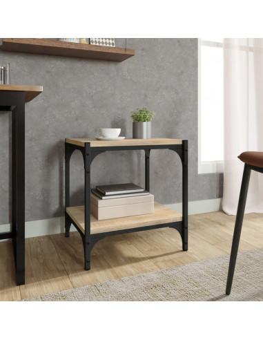 Mobile TV Rovere Sonoma 40x33x41 cm Legno Multistrato e Acciaio