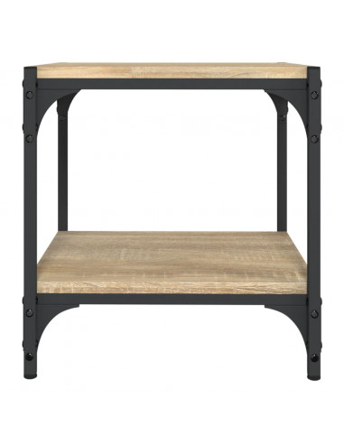 Mobile TV Rovere Sonoma 40x33x41 cm Legno Multistrato e Acciaio