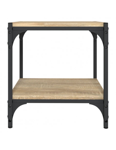 Mobile TV Rovere Sonoma 40x33x41 cm Legno Multistrato e Acciaio
