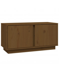 Mobile Porta TV Miele 80x35x40,5 cm in Legno Massello di Pino 2