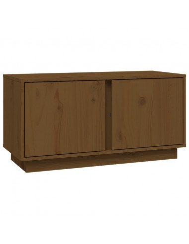 Mobile Porta TV Miele 80x35x40,5 cm in Legno Massello di Pino