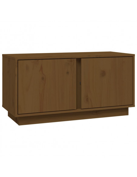 Mobile Porta TV Miele 80x35x40,5 cm in Legno Massello di Pino