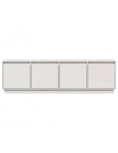 Mobile Porta TV Bianco 156x37x45 cm in Legno Massello di Pino