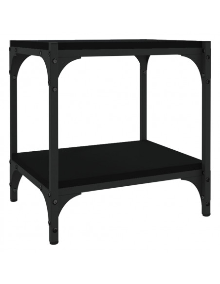 Mobile Porta TV Nero 40x33x41 cm in Legno Multistrato e Acciaio