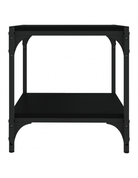 Mobile Porta TV Nero 40x33x41 cm in Legno Multistrato e Acciaio