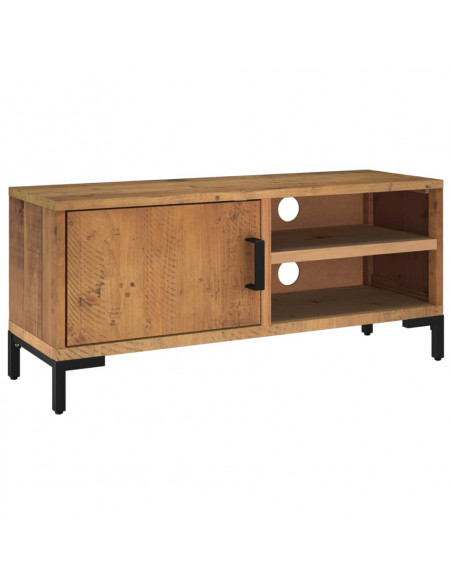 Mobile TV Marrone 90x30x40 cm in Legno Massello di Pino