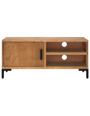 Mobile TV Marrone 90x30x40 cm in Legno Massello di Pino