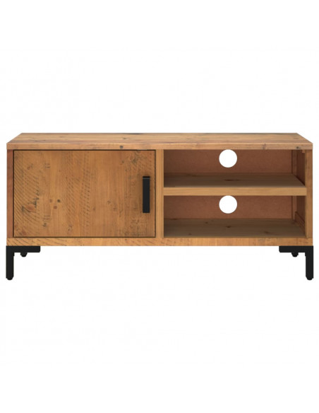 Mobile TV Marrone 90x30x40 cm in Legno Massello di Pino