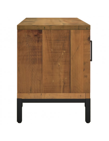 Mobile TV Marrone 90x30x40 cm in Legno Massello di Pino
