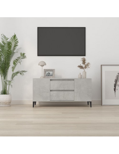 Mobile per TV Grigio Cemento 102x44,5x50 cm Legno Multistrato
