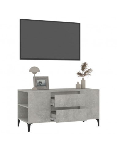 Mobile per TV Grigio Cemento 102x44,5x50 cm Legno Multistrato