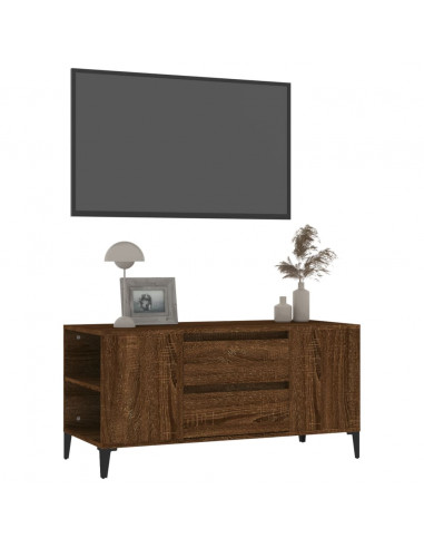 Mobile Porta TV Rovere Marrone 102x44,5x50 cm Legno Multistrato