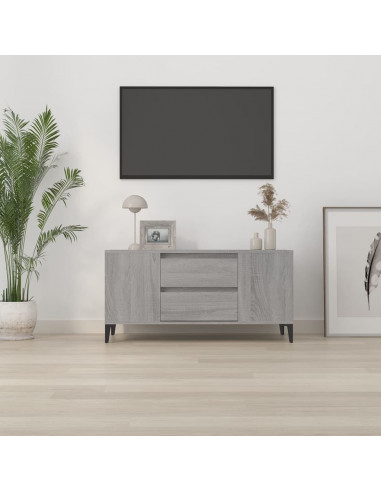 Mobile Porta TV Grigio Sonoma 102x44,5x50 cm Legno Multistrato