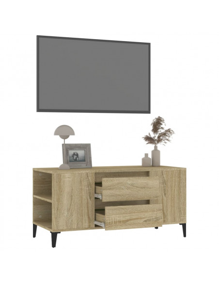 Mobile Porta TV Rovere Sonoma 102x44,5x50 cm Legno Multistrato