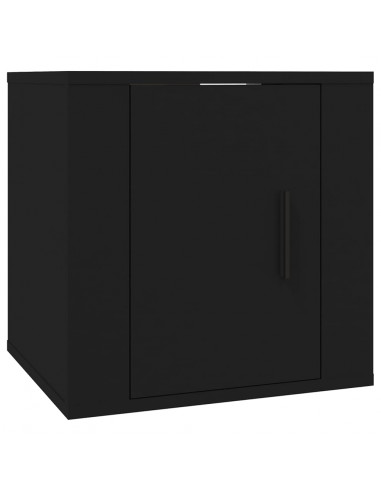 Mobile Porta TV a Parete Nero 40x34,5x40 cm