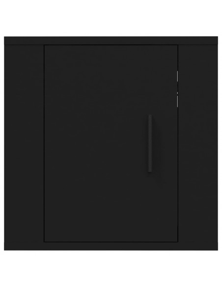 Mobile Porta TV a Parete Nero 40x34,5x40 cm