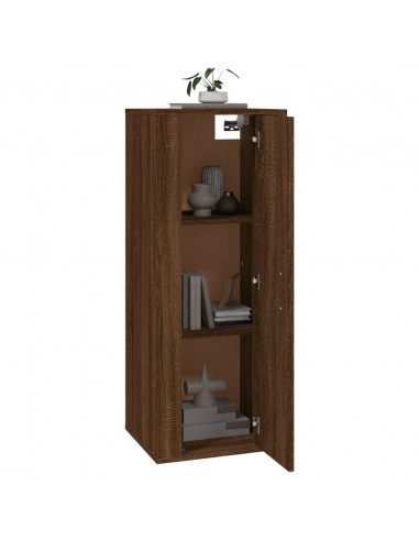 Mobile Porta TV a Parete Rovere Marrone 40x34,5x100 cm