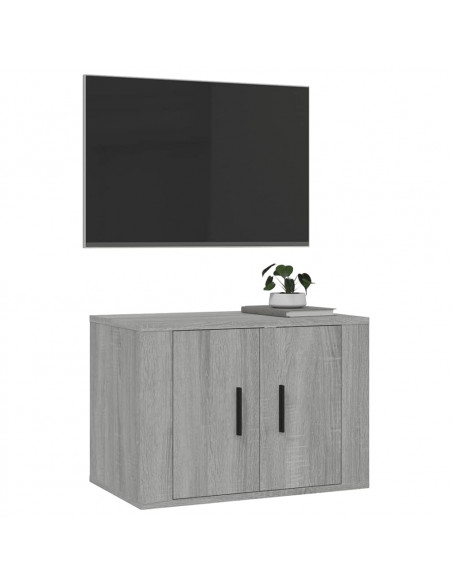 Mobile Porta TV a Parete Grigio Sonoma 57x34,5x40 cm
